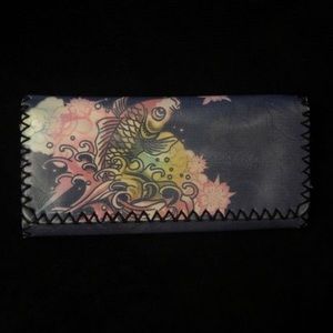 Koi tattoo flash art wallet
